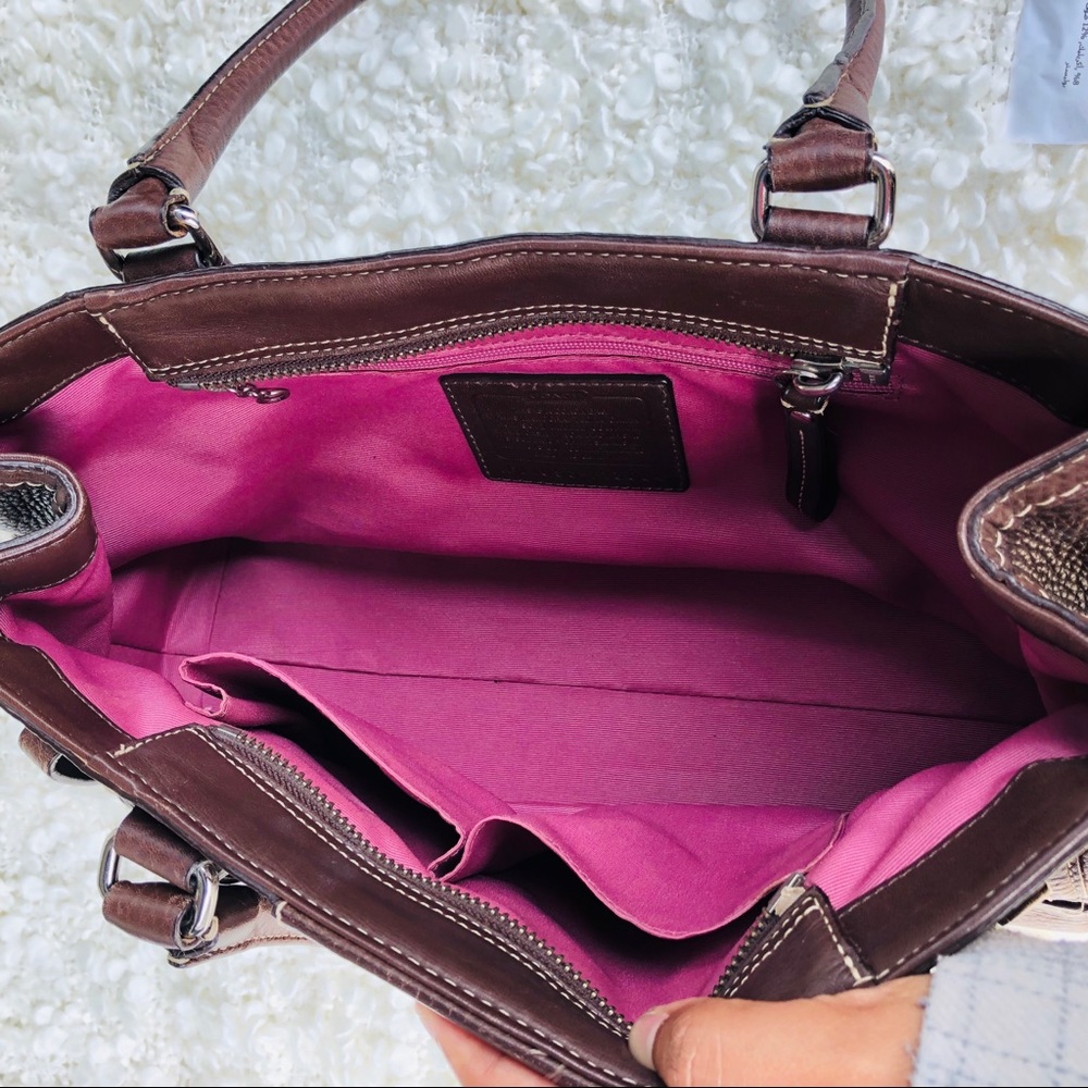 Coach Brown Leather Shoulder Bag - Picture 5 of 8